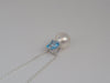 South Sea Pearl, Precious Stone  London Blue Topaz, 18K White Gold |  The South Sea Pearl |  The South Sea Pearl