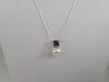 South Sea Pearl, Amethyst Precious Stone and 18K White Gold Pendant |  The South Sea Pearl |  The South Sea Pearl