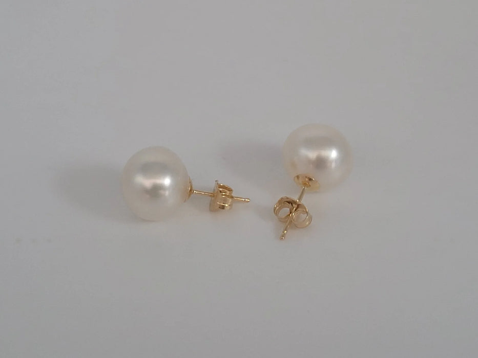 Orecchini in oro giallo 18 carati con perla dei Mari del Sud da 10 mm