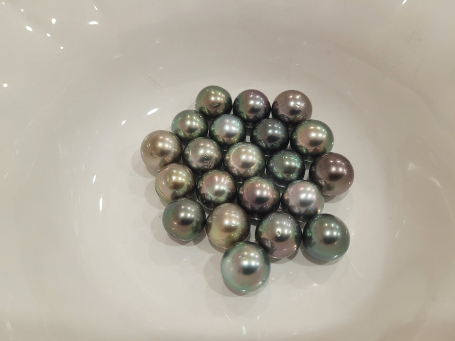 Tahiti Pearls Loose Round 13-14 mm Natural Color High Luster