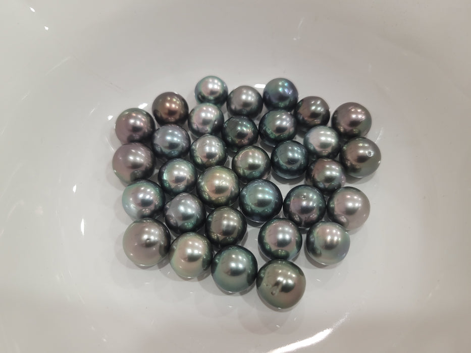 Tahiti Pearls Loose Round 10-11 mm Natural Color High Luster