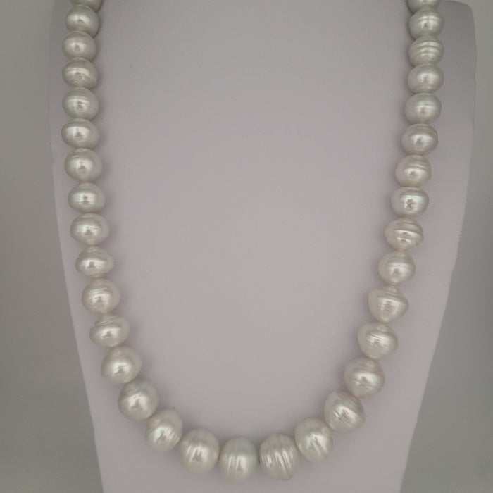 White South Sea Pearls 10-13 mm Very High Luster 18K Gold Clasp