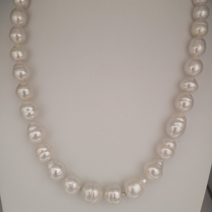 White South Sea Pearls 10-12 mm Baroque Shape Very High Luster