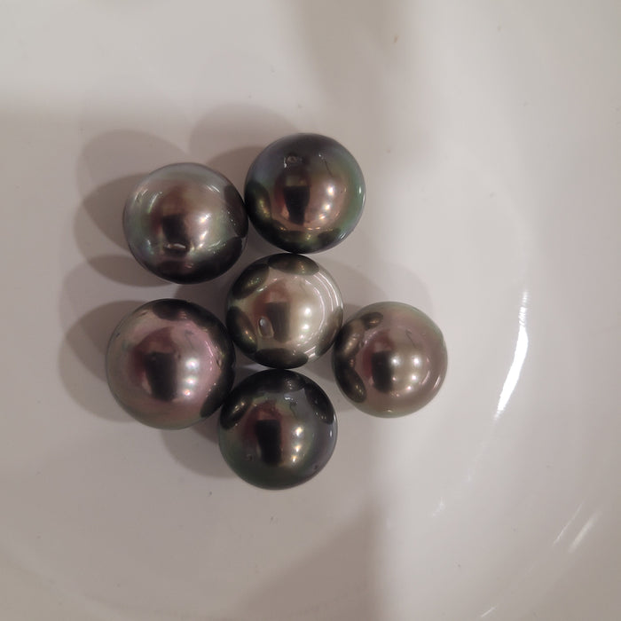 Tahiti Loose Pearls 13 mm Dark Copper Color and Very High Luster
