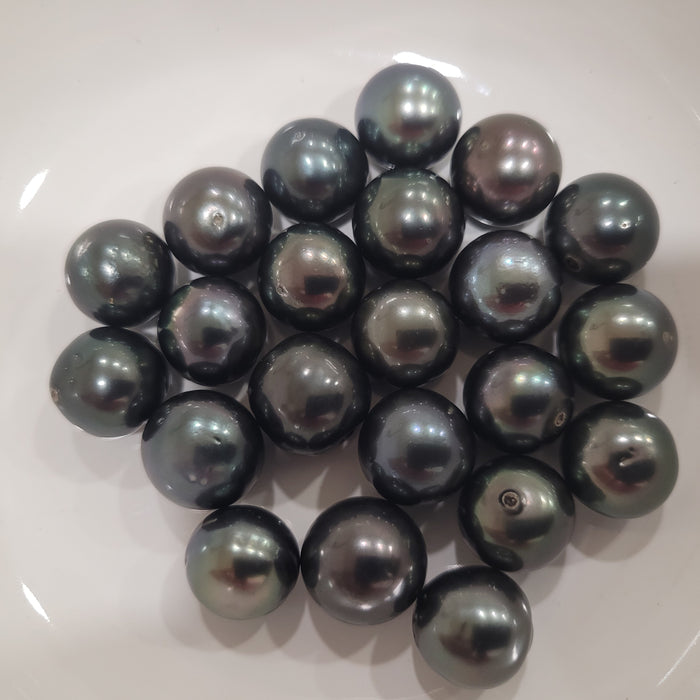 Tahiti Loose Pearls 11-12 mm Dark Color and Very High Luster