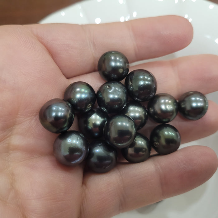 Tahiti Loose Pearls 11-12 mm Dark Color and Very High Luster