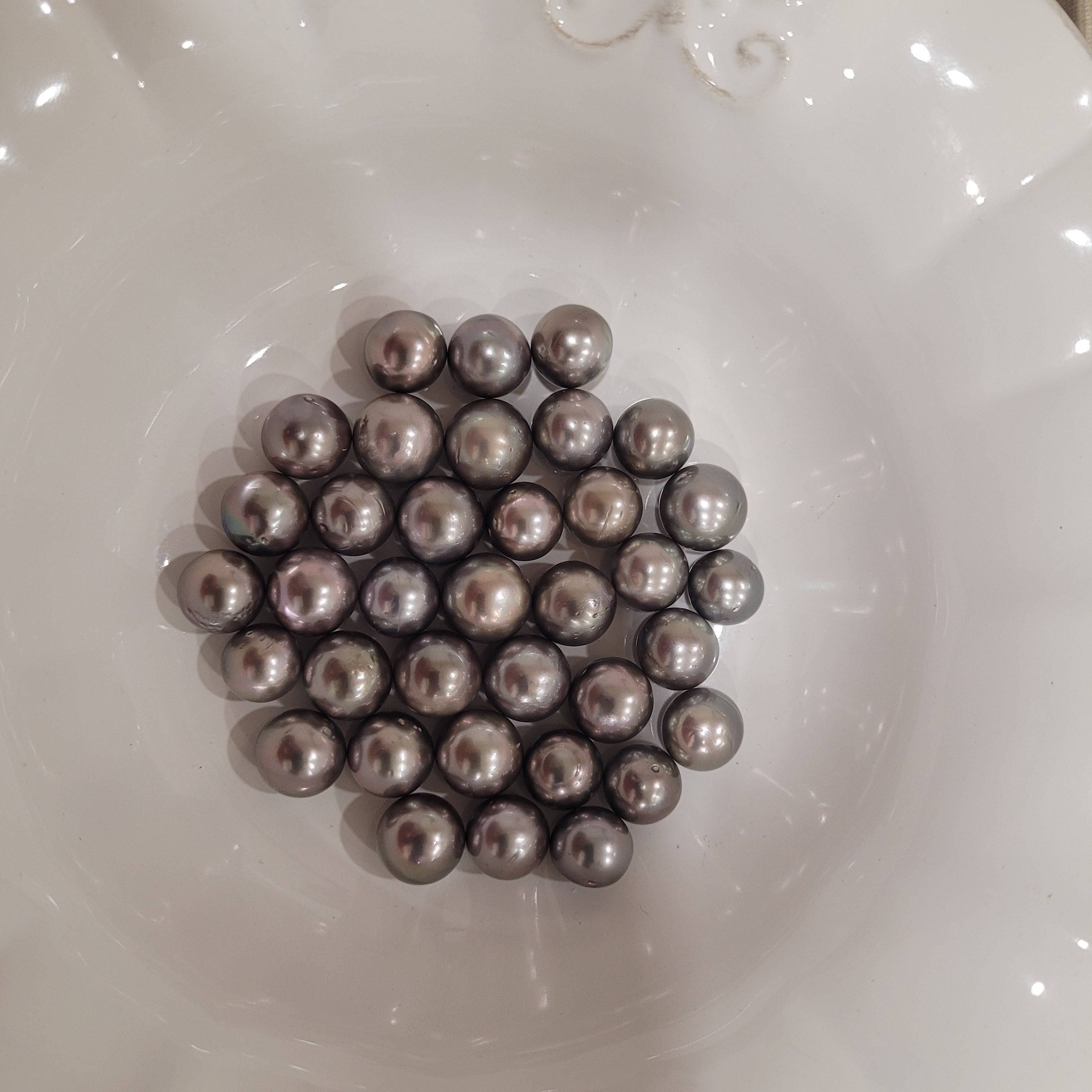 Tahiti Pearls 10-11 mm Dark Silver Color & High Luster