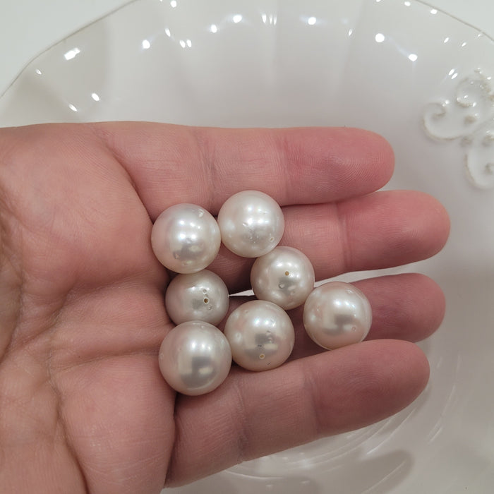 South Sea Pearls 14 mm Round Light Silver Color High Luster