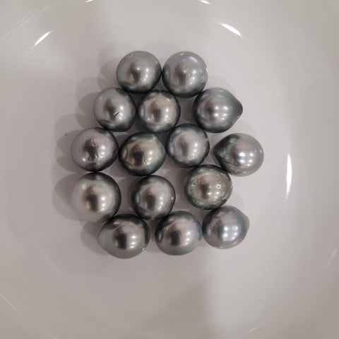 Tahiti Pearls 10-11 mm Drop/Oval Shape Dark Silver Color, High Luster