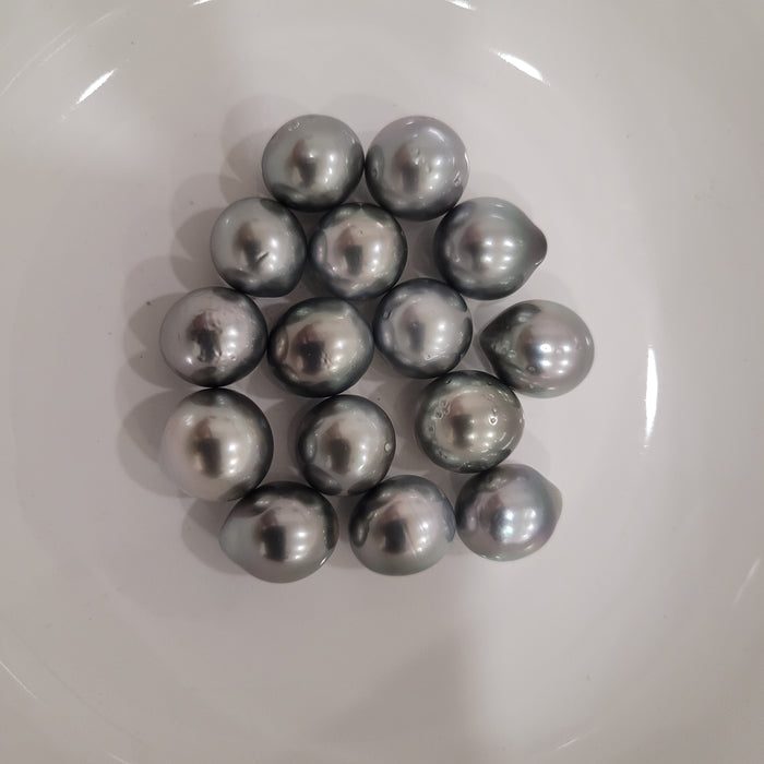 Tahiti Pearls 10-11 mm Drop/Oval Shape Dark Silver Color, High Luster