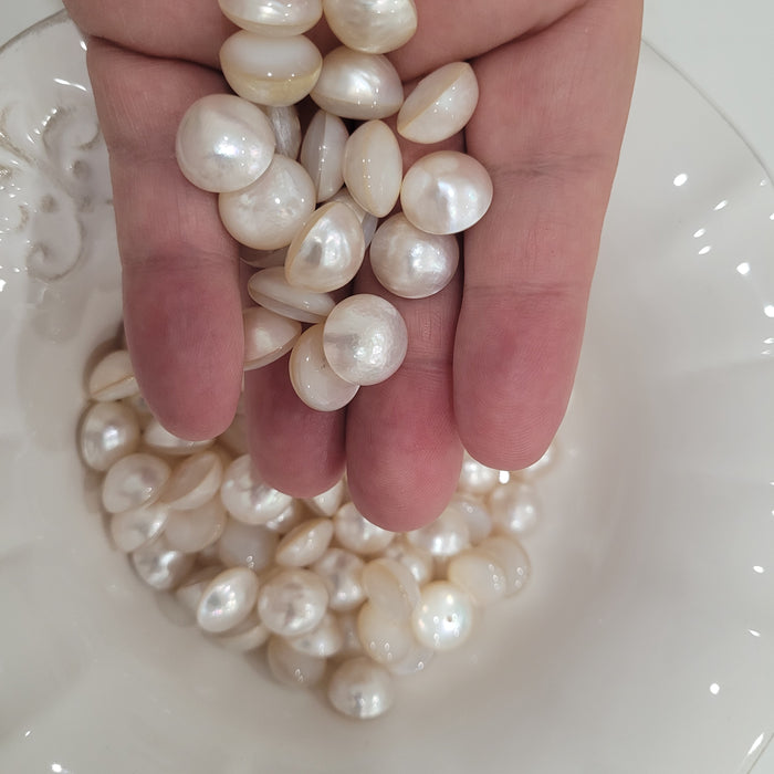 Australian South Sea Mabe Pearls 13-13.5 mm White Round