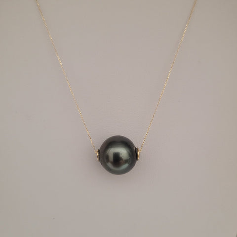 Tahitian pearl Pendant 13mm peacock (Pinctada margaritifera) — The South Sea Pearl