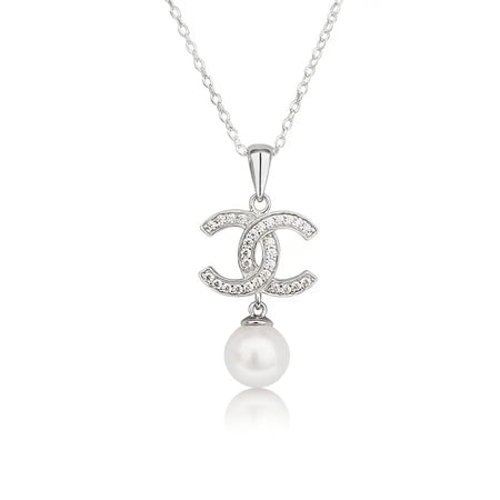 Akoya Cultured Pearl Pendant Necklace in Silver 925 |  The South Sea Pearl |  The South Sea Pearl