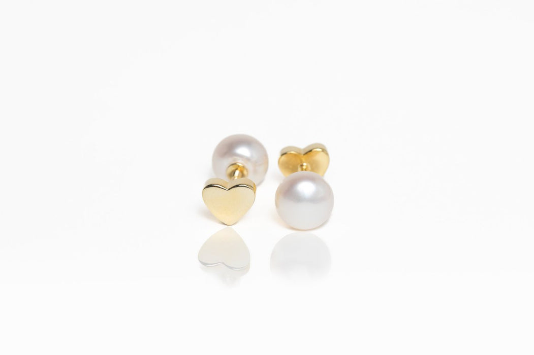 Cultured Pearl Earrings 7.5-8 mm AAA Reversible