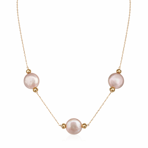 Cultured Pearls Yellow Gold Necklace