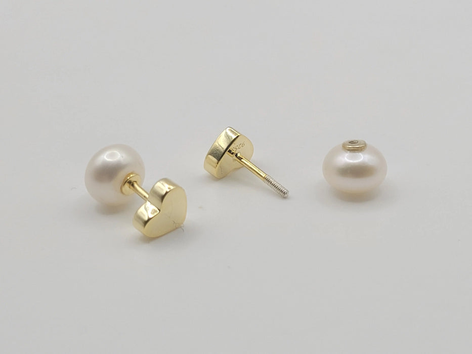 Cultured Pearl Earrings 7.5-8 mm AAA Reversible | The South Sea Pearl |  The South Sea Pearl