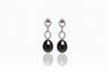 Cultured Pearl Tear-Drop 8 mm Black Color AAA 925 Silver Earrings | The South Sea Pearl |  The South Sea Pearl
