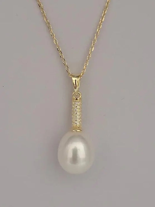 Cultured Pearl Tear-Drop Shape 9-10 mm AAA Pendant | The South Sea Pearl |  The South Sea Pearl