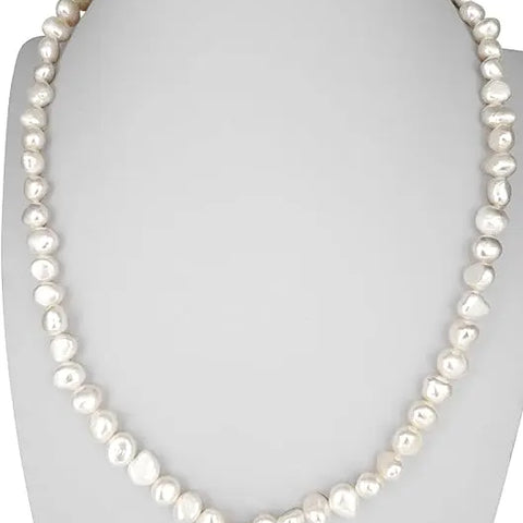 Freshwater cultured pearl necklace 7-8mm baroque in 18K Gold (Pinctada maxima) — The South Sea Pearl