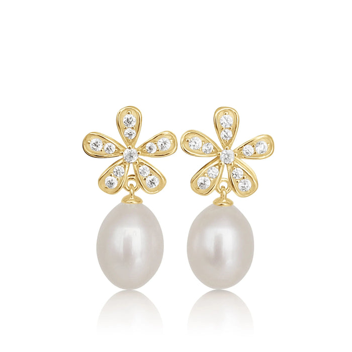 Cultured Pearls AAA Ttear-Drop 8-8.5 mm Silver 925 | The South Sea Pearl |  The South Sea Pearl