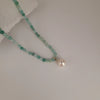Emeralds, Diamond, Akoya Pearl & White 18K Gold Necklace | The South Sea Pearl |  The South Sea Pearl