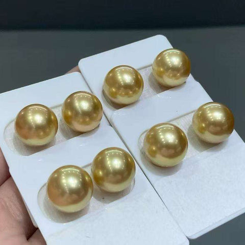 Golden South Sea Pearls 11-12 mm Round