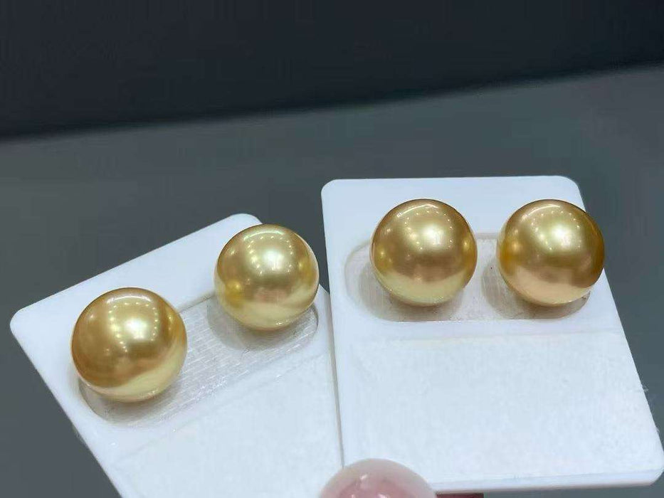 Golden South Sea Pearls 11-12 mm Round