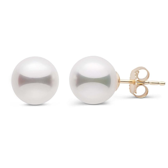 Perla coltivata, 7,5-8 mm, dorata, AAA (classificazione del produttore), oro 18 carati