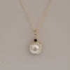 Pendant Australian Mabe Pearl and Sapphire 18K Yellow Gold |  The South Sea Pearl |  The South Sea Pearl