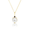Pendant Australian Mabe Pearl and Sapphire 18K Yellow Gold |  The South Sea Pearl |  The South Sea Pearl