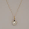 Pendant Australian Mabe Pearl and Sapphire 18K Yellow Gold |  The South Sea Pearl |  The South Sea Pearl
