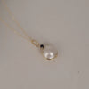 Pendant Australian Mabe Pearl and Sapphire 18K Yellow Gold |  The South Sea Pearl |  The South Sea Pearl