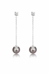 Dark Tahitian cultured pearl earrings 8-9mm round in 18K Gold (Pinctada margaritifera) — The South Sea Pearl