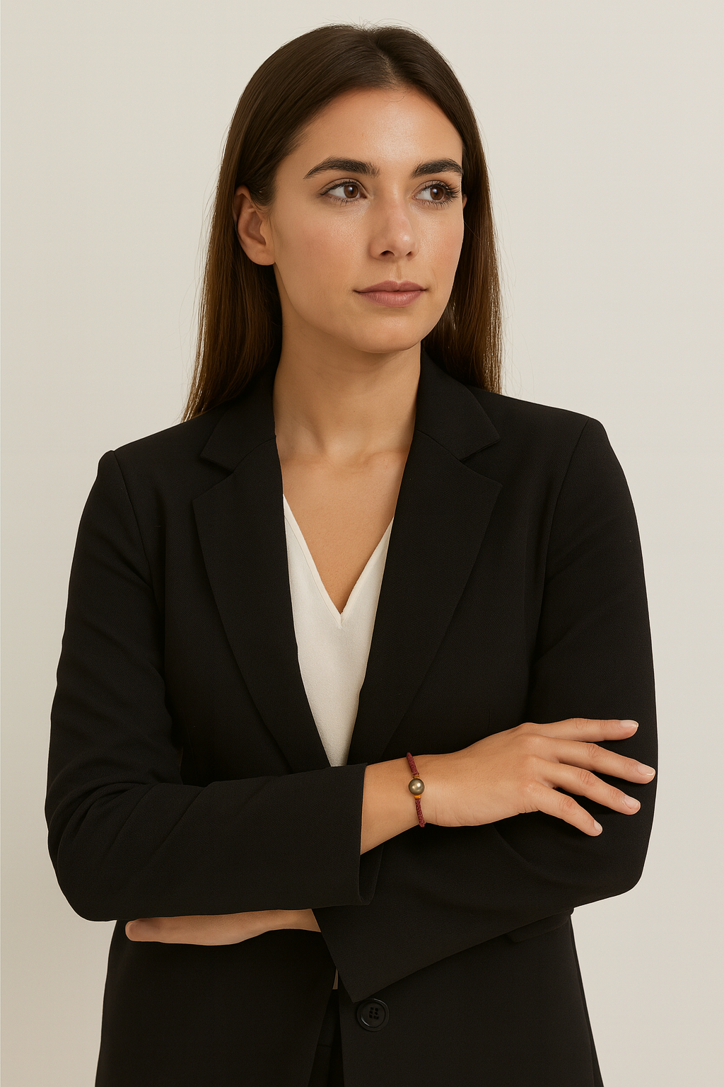 Tahiti Pearl Bracelet 11-12mm – Adjustable Red Cord with 18K Yellow Gold Beads – Genuine Tahitian Cultured Pearl Jewelry for Women”