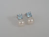 South Sea Pearls and Precious Stones Blue Topaz Earrings |  The South Sea Pearl |  The South Sea Pearl