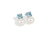 South Sea Pearls and Precious Stones Blue Topaz Earrings | The South Sea Pearl |  The South Sea Pearl
