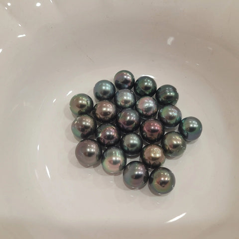 Loose multicolor Tahitian cultured pearls 11-12mm (Pinctada margaritifera) — The South Sea Pearl