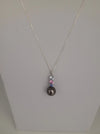 Tahiti Pearl 9-10 mm and Natural Sapphires, 18K Gold Pendant | The South Sea Pearl |  The South Sea Pearl
