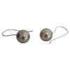 Tahiti Pearl Dangle Earrings 9-10 mm Round Natural Color and Luster | The South Sea Pearl |  The South Sea Pearl