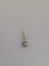 Tahiti Pearl Round AAA 8-9 mm Pendant in Silver 925 | The South Sea Pearl |  The South Sea Pearl