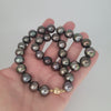 Tahiti Pearls 12-13 mm Black-Green Color Very High Luster 18K Gold Clasp | The South Sea Pearl |  The South Sea Pearl