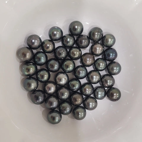 Dark Tahitian cultured pearl jewellery 12-13mm semi-round (Pinctada margaritifera) — The South Sea Pearl