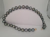 Tahiti Pearls 12-14 mm Round Dark Color and High Luster 18K Gold Clasp | The South Sea Pearl |  The South Sea Pearl