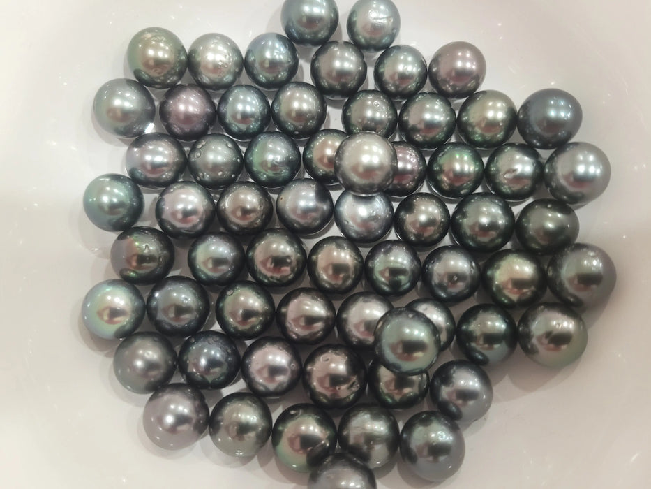 Tahiti Pearls Loose 10-11 mm Round Dark Natural Color and High Luster | The South Sea Pearl |  The South Sea Pearl