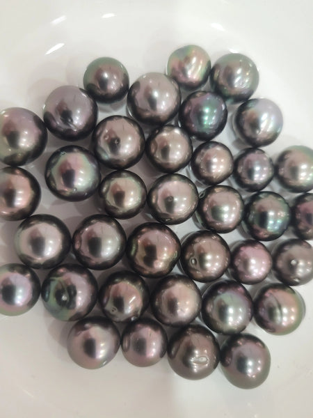 Tahiti Pearls Natural Aubergine Color 10-11 mm with very high Luster | The South Sea Pearl |  The South Sea Pearl