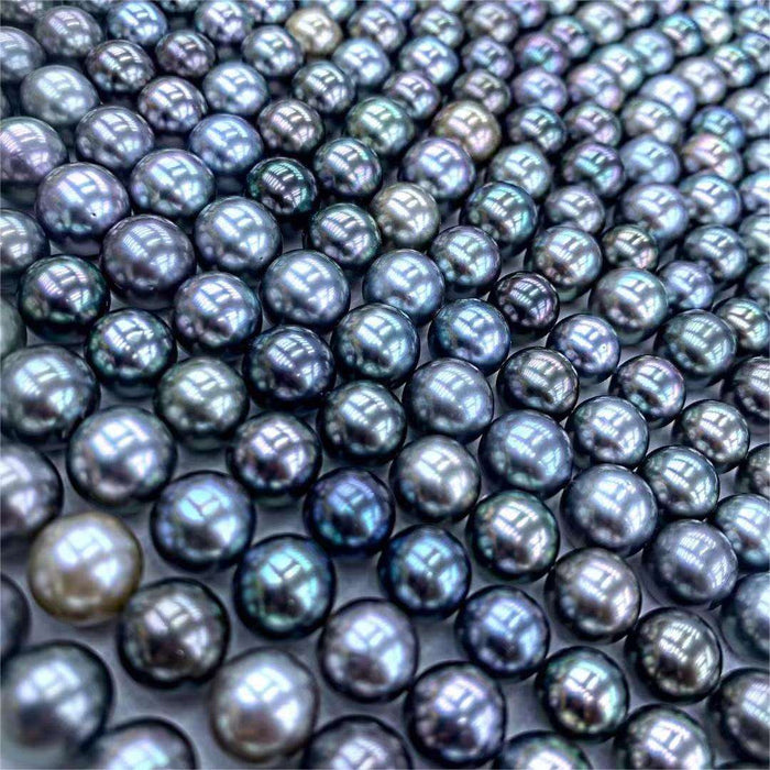 Tahiti Pearl Strands 8-12 mm Round Peacock Color High Luster