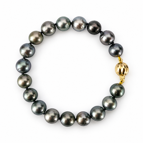 Bracciale con perla di Tahiti, 8-9 mm, colore naturale
