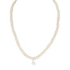 Culture Pearl Neckalce with Letter in Silver - MIMUKA