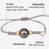 Pulsera Perla de Tahiti 10 mm y Oro 18K hecha a mano - MIMUKA
