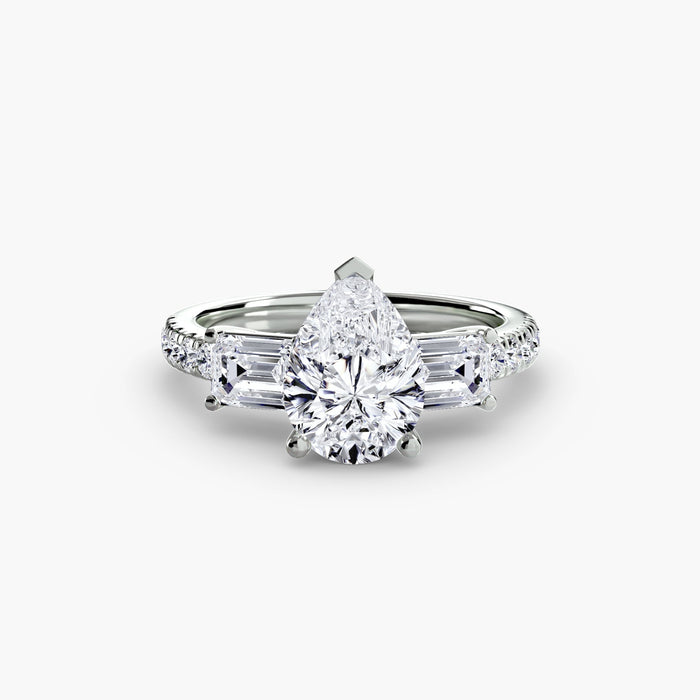 Three - Stone Ring with Pavé Band 4 - MIMUKA